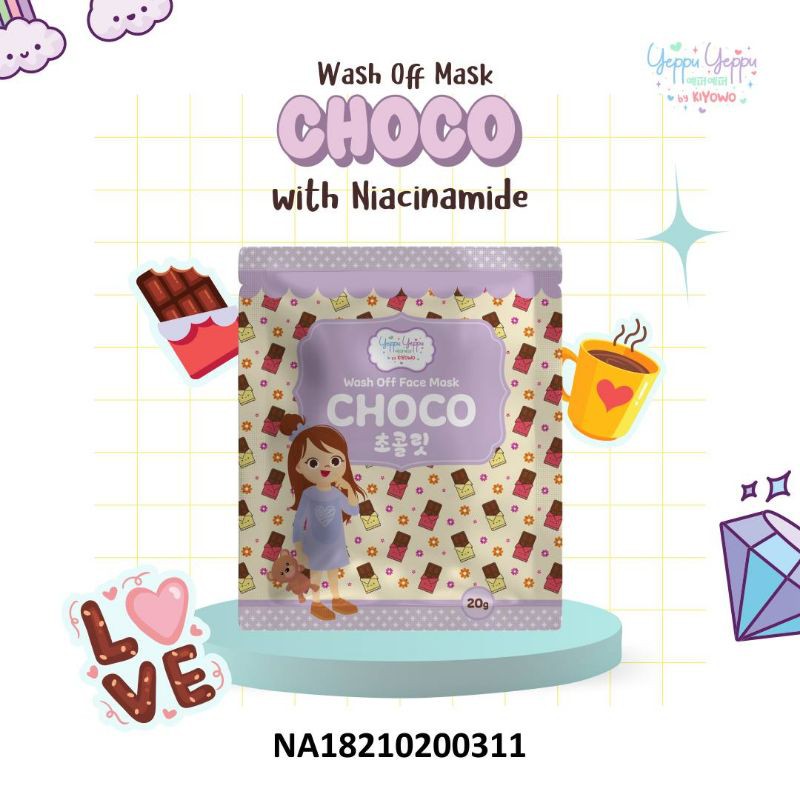 [ FREE GIFT] Masker Organik Wash Off Mask Yeppu Yeppu by Kiyowo sisca kohl