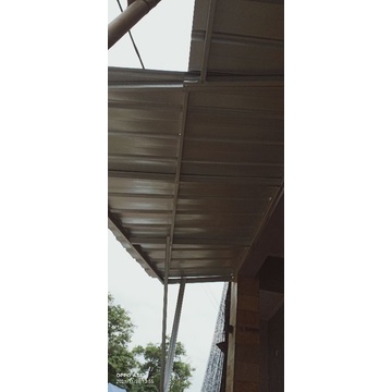 kanopi bajaringan atap spandek polos