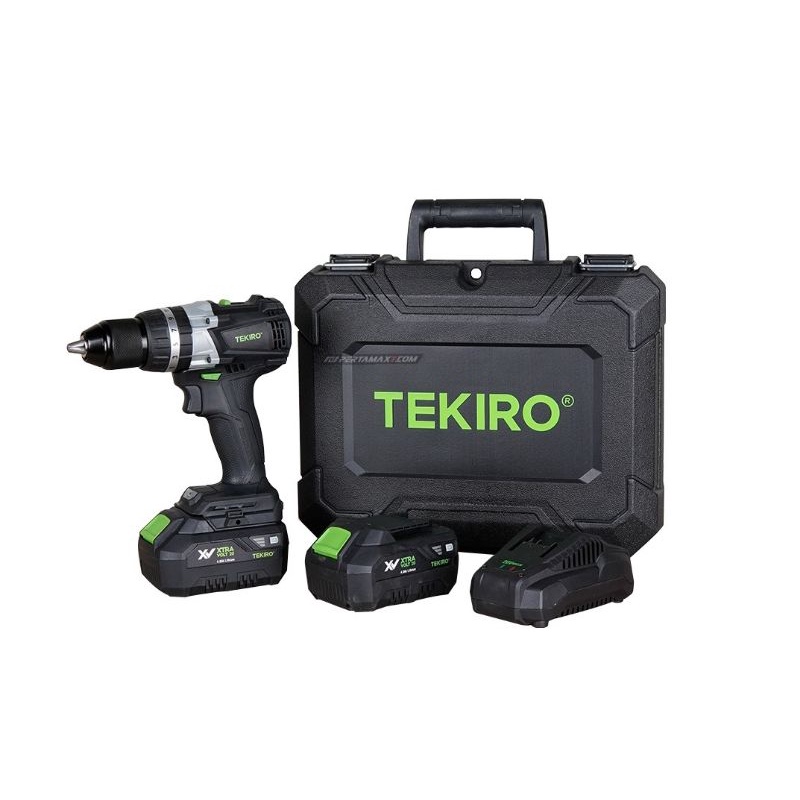 TEKIRO Bor Baterai Beton 20V Brushless 2 Baterai Cordless Drill Hammer