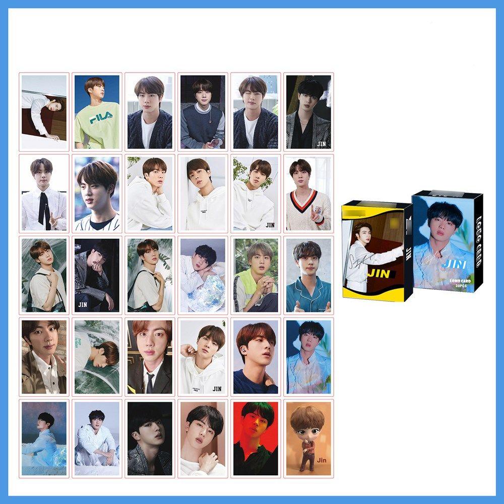 R-flower 30pcs/set BTS Lomo Card Paper Kartu Foto J-HOPE Postcards JIN RM SUGA JK V JIMIN BUTTER