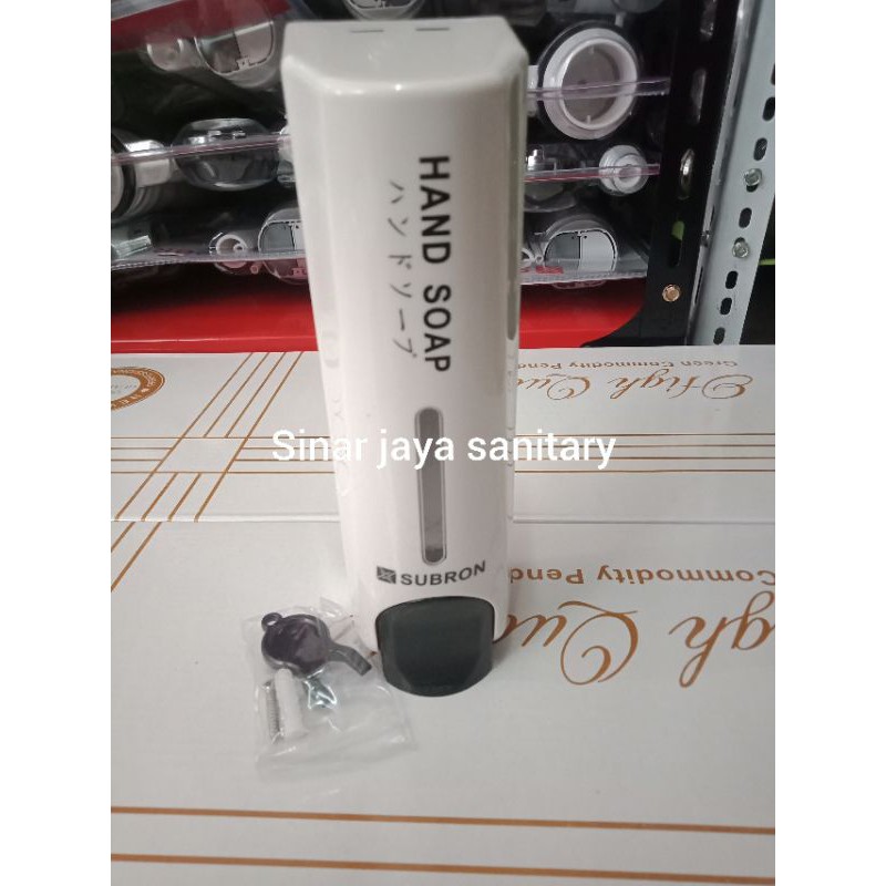 Soap dispenser subron white single / Tempa sabun cair subron putih