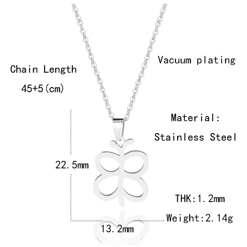 Titanium baja butterfly liontin kalung wanita Eropa dan Amerika perhiasan aksesoris fashion liontin