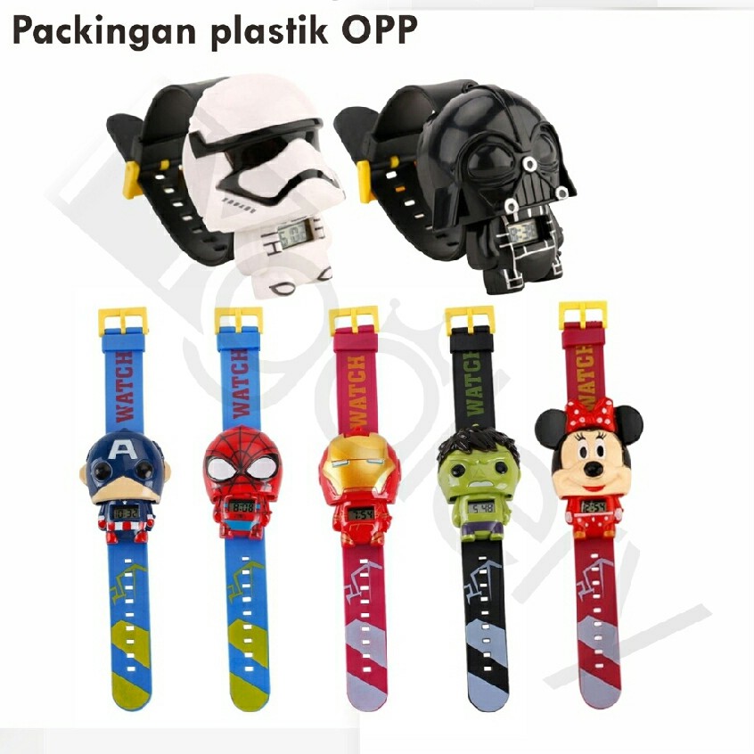 JAM TANGAN KARAKTER FASHION KIDS JAM TANGAN CARTOON ANAK DIGITAL BATAM IMPORT