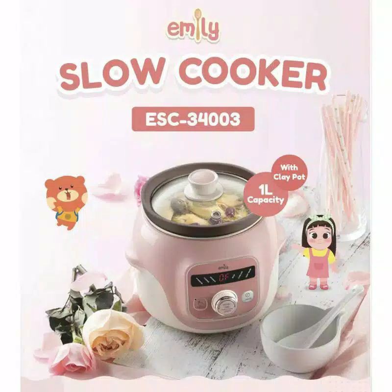Jual Emily Slow Cooker 0,8L 1L Slow Cooker MPASI bayi Shopee Indonesia