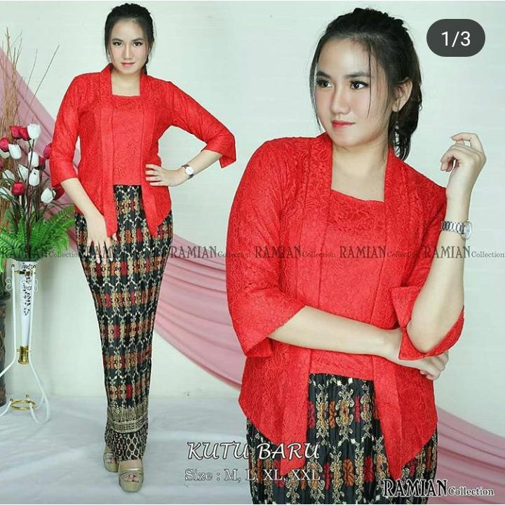 Setelan Kebaya Modern Kutubaru Brokat