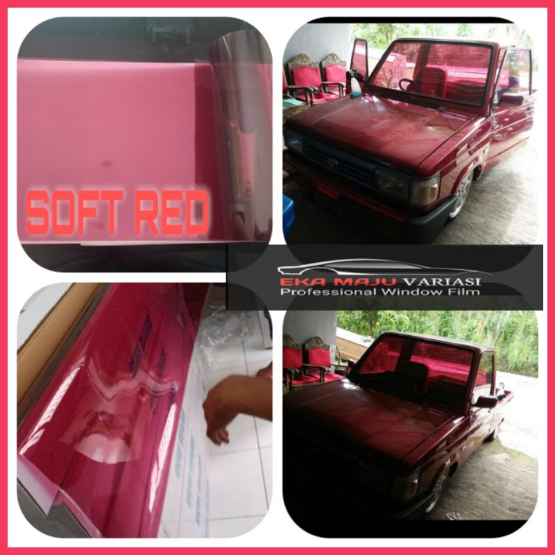 TERBARU!!! Kaca Film Mobil Warna Soft Red Merek Sun Mars Kaca Film Jendela Rumah Dan Gedung