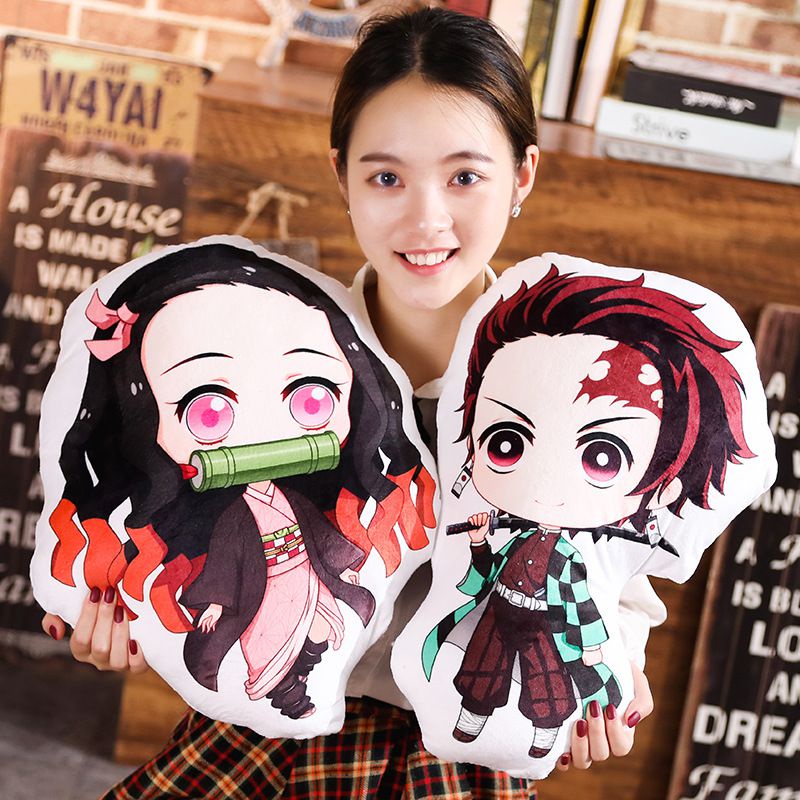 Anime Demon Slayer: Kimetsu no Yaiba Kamado Nezuko Boneka Plush Boneka Mainan Bantal