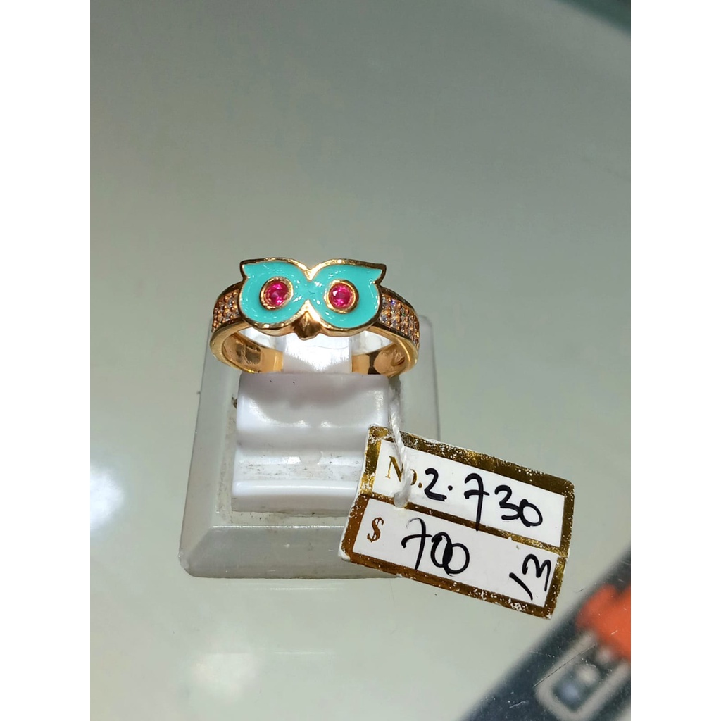 Cincin Emas Fashion Mask Blue Kadar 70% 2.73 Gram Size 13