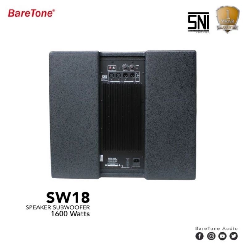 Subwoofer Aktif Baretone 18 inch SW18 sub woofer aktive sw 18 Original