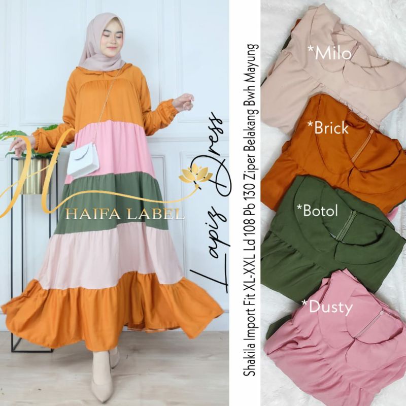 LAPIS DRESS ORIGINAL BY HAIFA LABEL (100% ORI BERLABEL HAIFA)