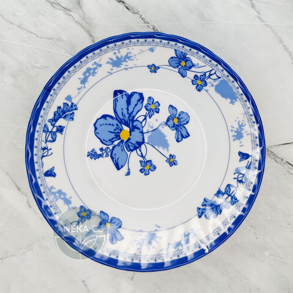 Piring Kecil Melamin 7 Inch - Piring Melamin Motif Bunga - Piring Saji - DS7 49