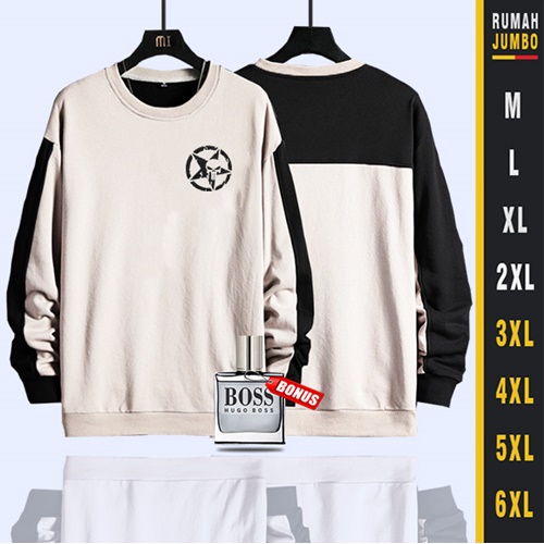 Sweater Crewneck Oversize Pria Sweter Hitam Jaket Switer Pria Big Size PUNISHER