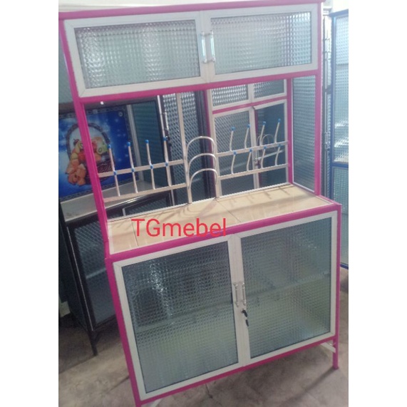 Rak piring aluminium serbaguna/rak piring aluminium kaca