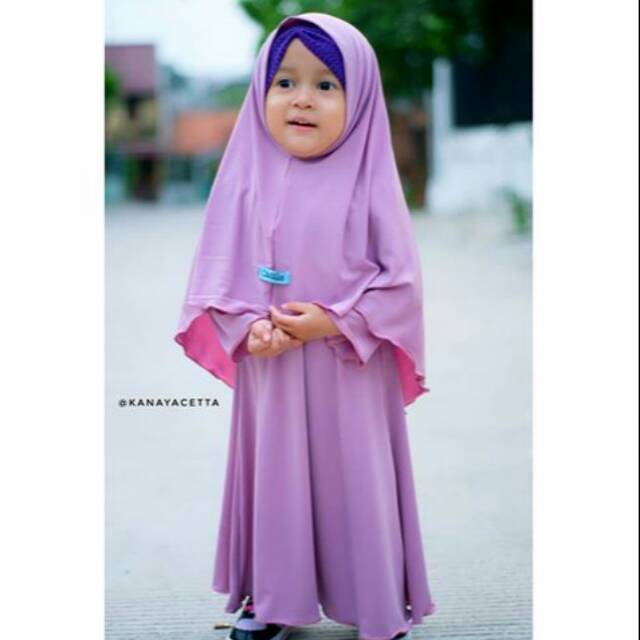GAMIS SET KHIMAR ANAK SIMPLE KHADIJAH