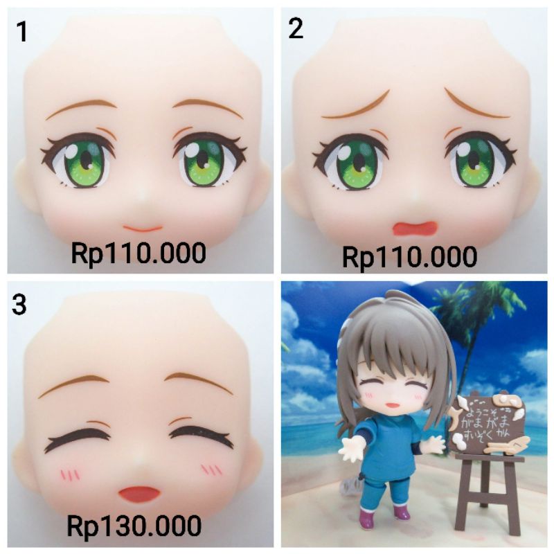 1738 Nendoroid Miyazawa Fuuka Faceplate Aquatope Split Part Muka