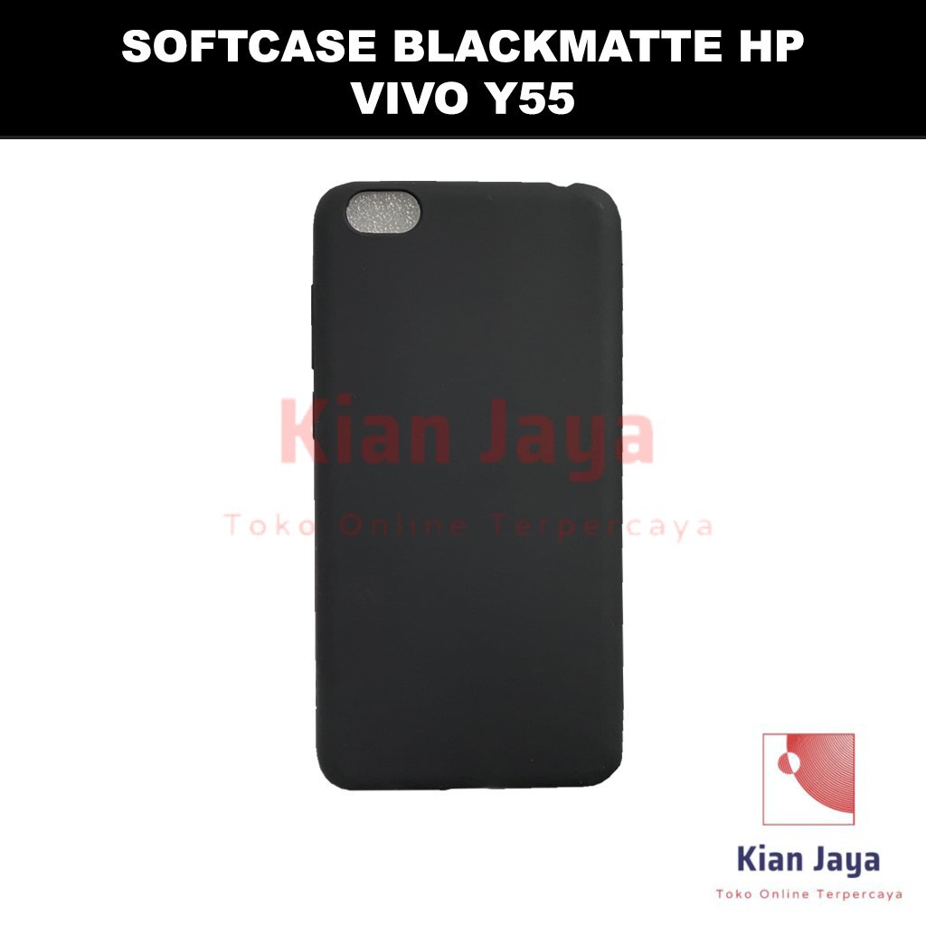 Softcase Blackmatte Handphone Vivo Y55 Antishock, Casehp, Siliconcase, Slim Design