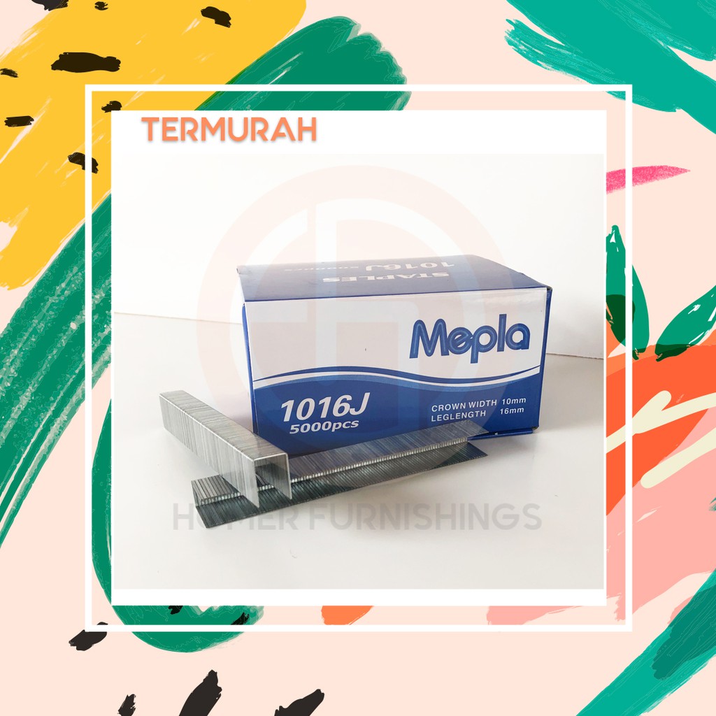 

PAKU TEMBAK 1016 J / ISI STAPLES TEMBAK 1016 J 5000PCS / STAPLES 1016J