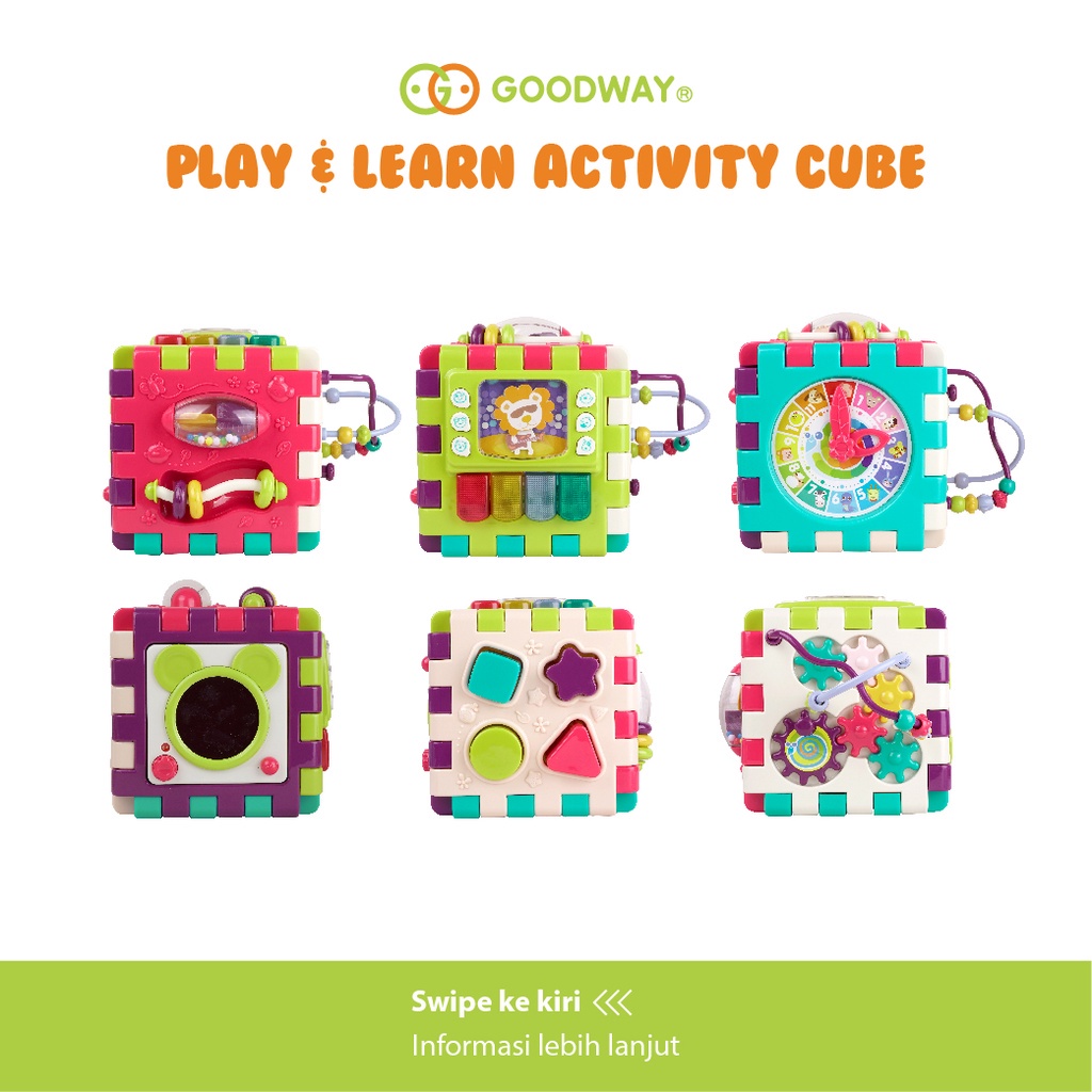 Castle - Goodway Play &amp; Learn Activity Cube GW3850A / Busy Box / Mainan Edukasi Anak / Mainan Anak / Wisdom Box - Mainan Bayi