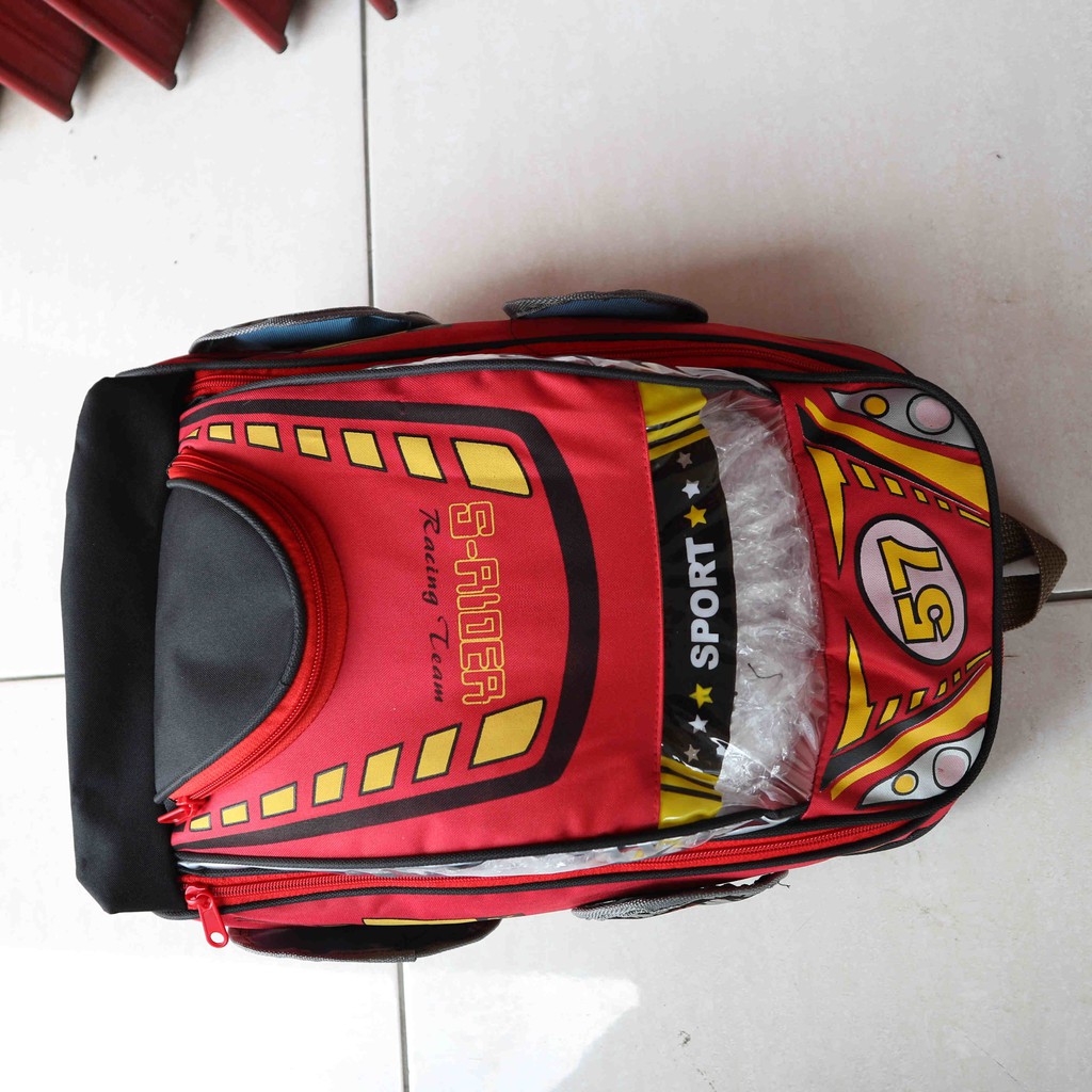 Tas Ransel Karakter Mobil Keren Ransel Merah Anak Anak Cowok Ransel Murah Tebal