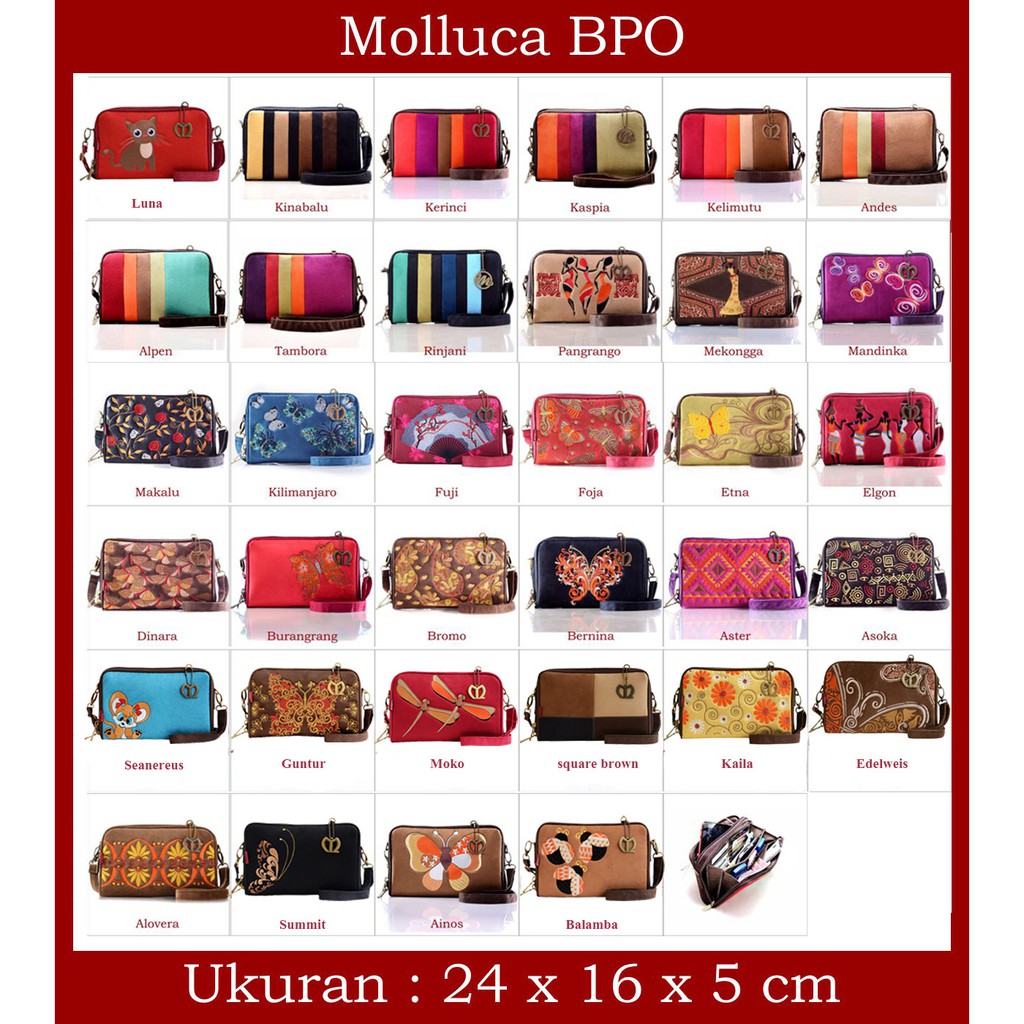 Dompet Wanita Selempang BPO Molluca Best Seller Dompet Branded