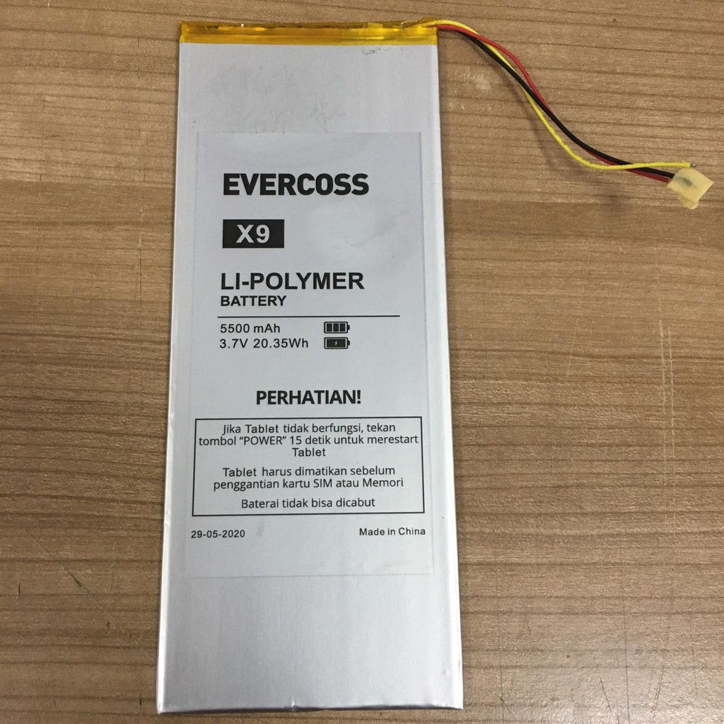 100% ORIGINAL BATERAI EVERCOSS TAB X9 E TAB 10" BATTERY