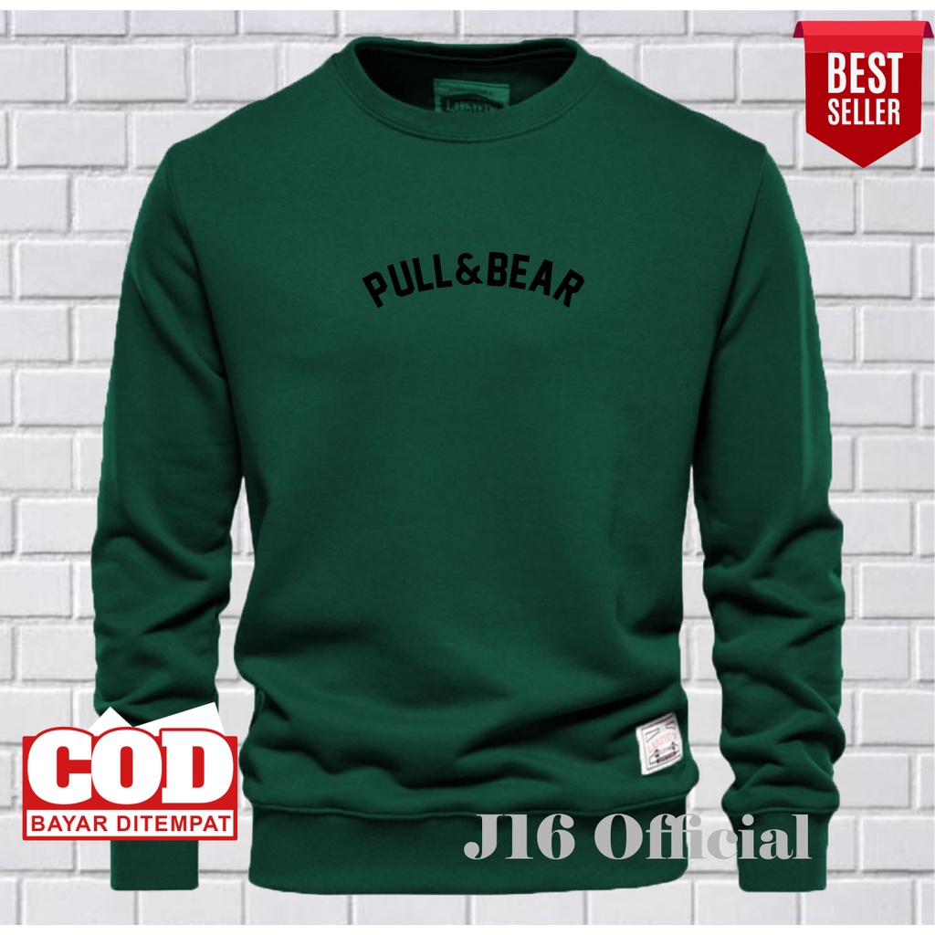 PULL&amp;BEAR CREWNECK Sweater Oblong Pria Wanita Bahan Fleece Tebal Premium Distro