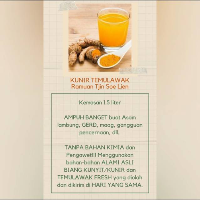 [PROMO DAPAT 3x500ml) Jamu Sehat 100% Organic Natural | Kunyit Asam | Beras Kencur | Jahe Merah | Jamu Uyup Uyup | Kunir Temulawak Obat Asam Lambung Ramuan Tjin Soe Lien 1.5 liter