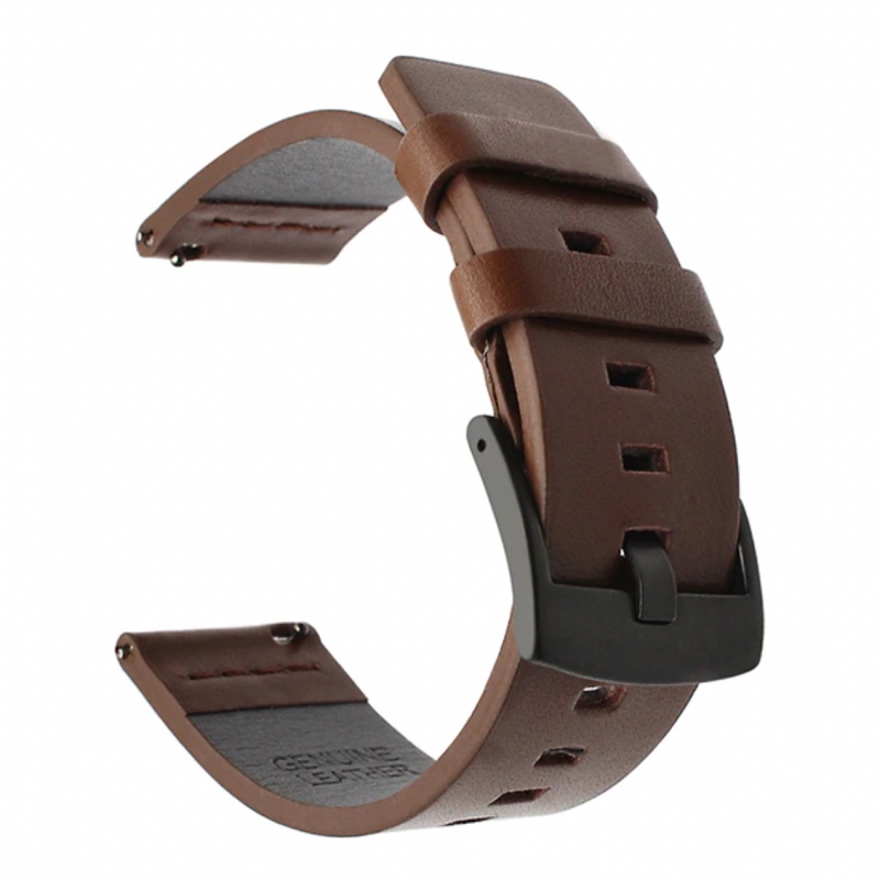 Tali Jam 20mm Watch Strap Xiaomi Mibro Color (Kotak) - Modern Leather Black Buckle