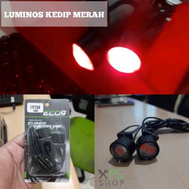 Lampu Led DRL senja mata elang strobo blitz kedip merah - Luminos