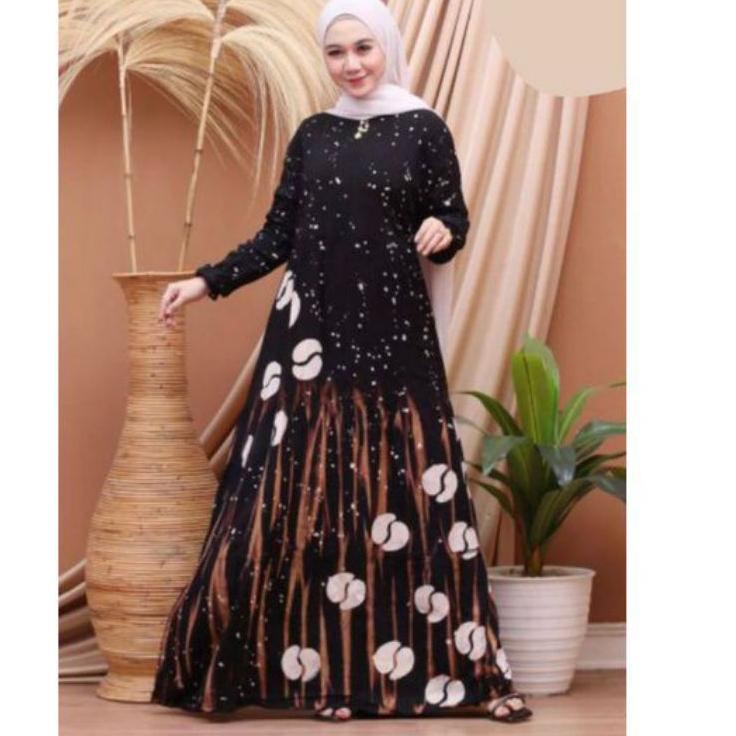 Langsung Beliii.. BATIK USMAN Gamis Terbaru Gamis Twill Rayon Candimekar Abstrak Gamis syari Twil - 