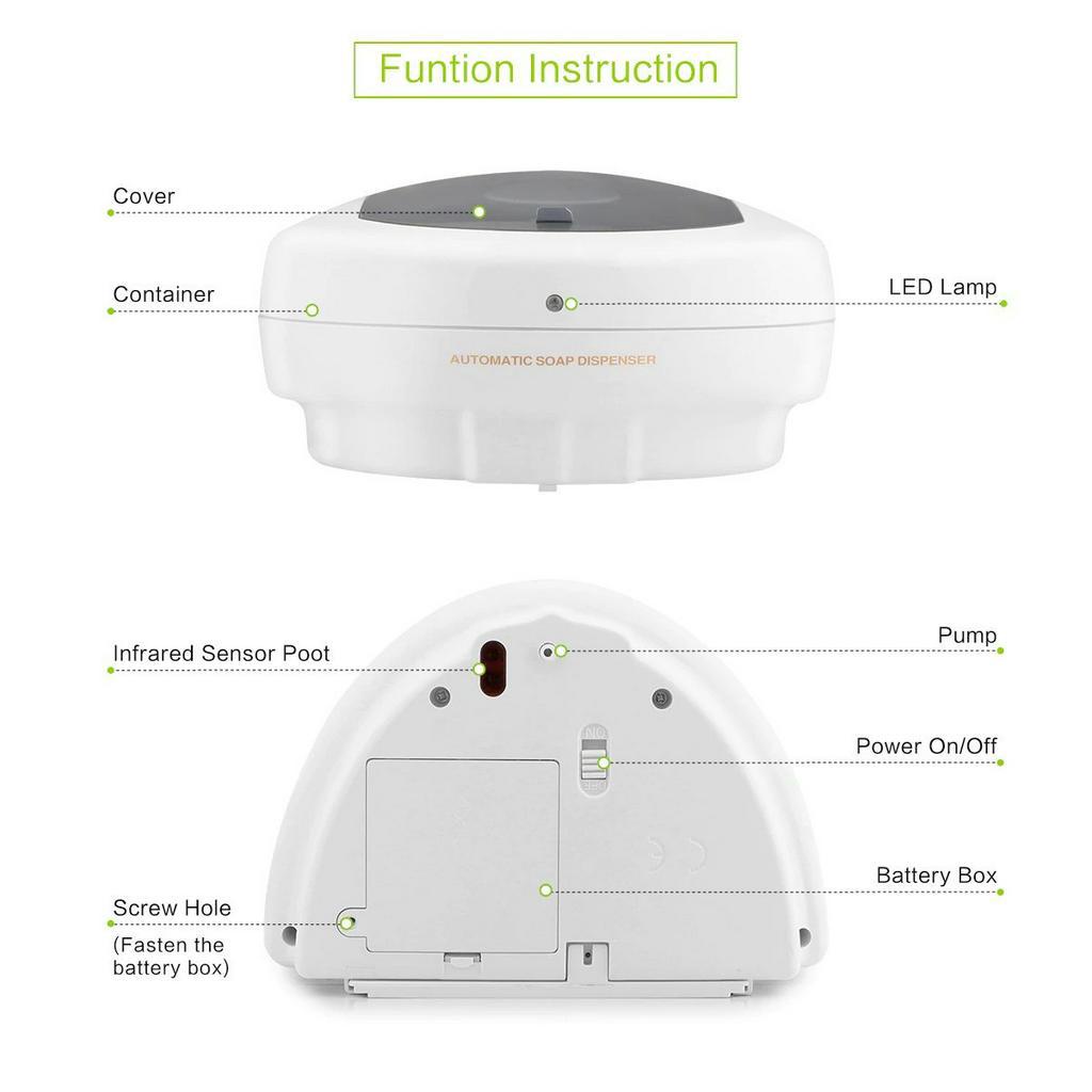 Automatic Liquid Soap Dispenser with Sensor - 450ml Capacity - Dispenser Sabun Otomatis