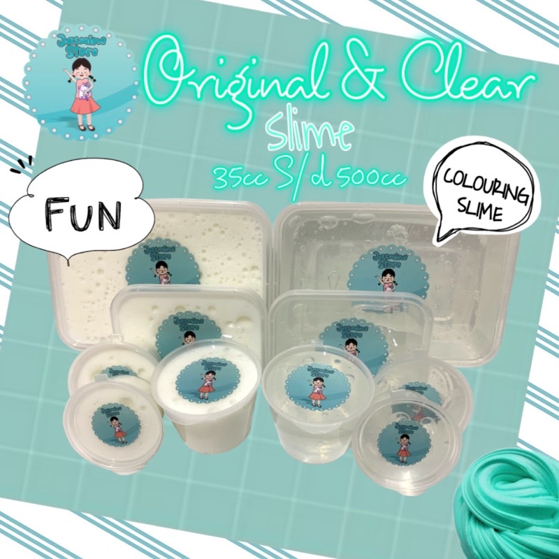 Slime Original dan Slime Clear/Ori Slime/Clear Slime/Bahan Slime/Free Bonus