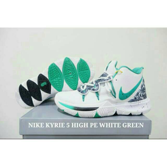 kyrie 5 black white