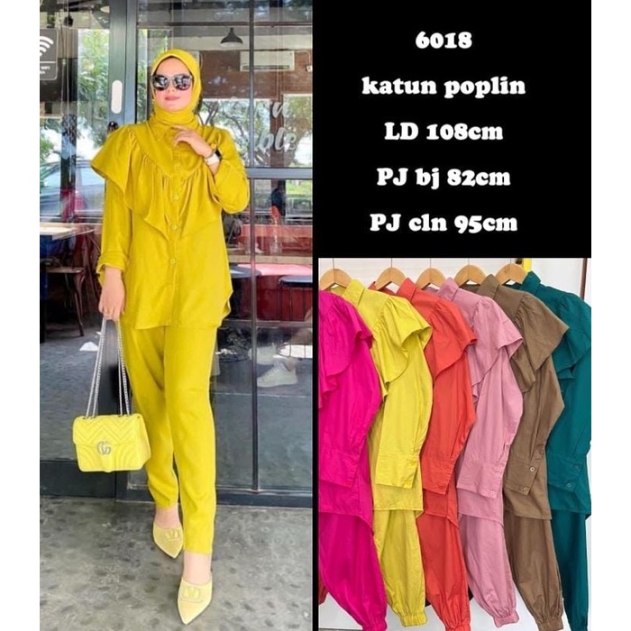 JELOMA LENI SET SETELAN WANITA BAHAN KATUN POPLIN