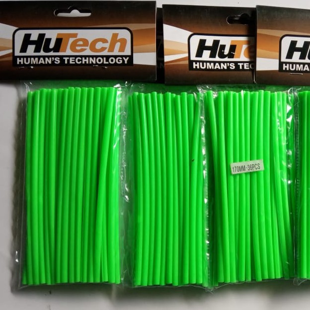 Sedotan Variasi Jari Jari Warna Hijau Velg 17 Supermoto merk hutech CRF DTRACKER KLX 150