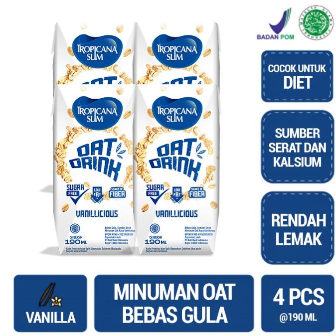 

Cuci Gudang Awal Tahun Tropicana Slim Oat Drink 190ml (4 pcs) - Ready to Drink Cuci Gudang Awal Tahun
