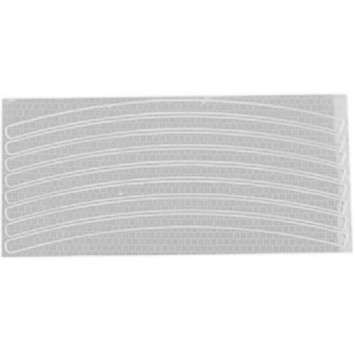 Bicycle Wheel Reflective Sticker / Stiker Roda Sepeda - 8 Strip - OMSE1YWH White