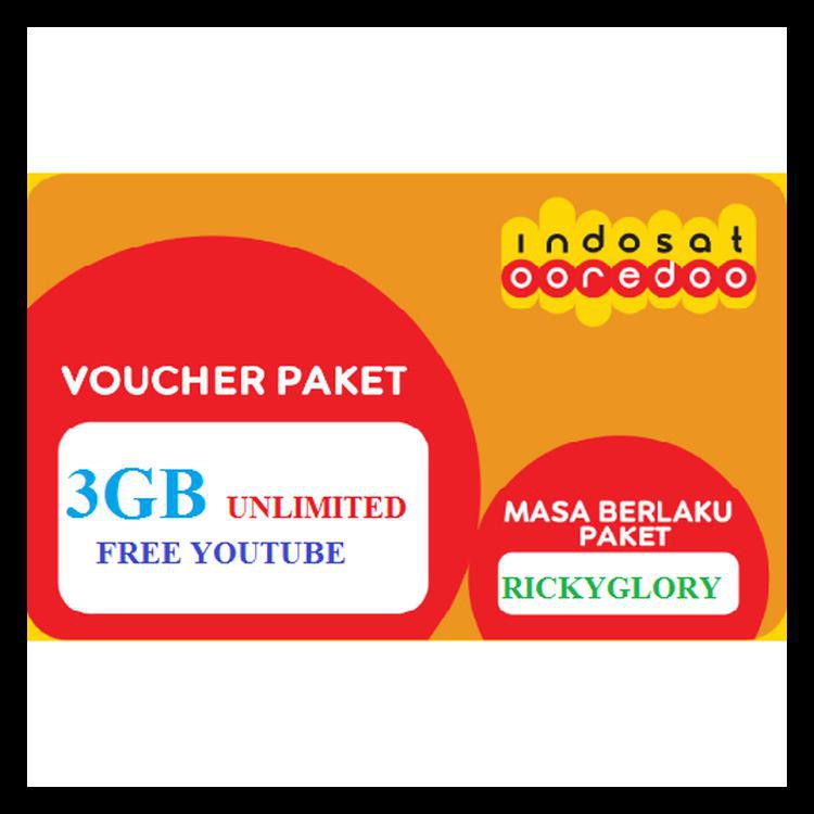 COD VOUCER DATA INDOSAT 3GB + UNLIMITED KODE 135