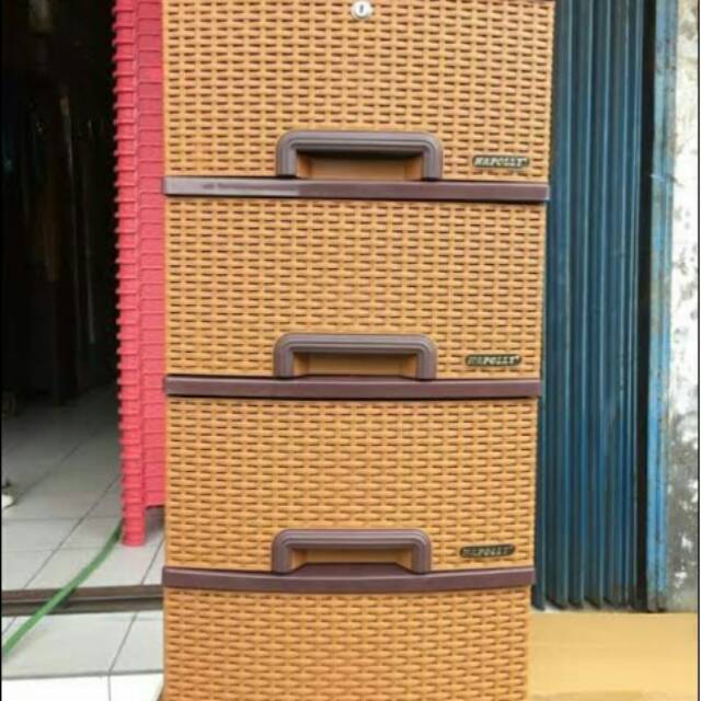 Lemari rotan Napoli 4 susun