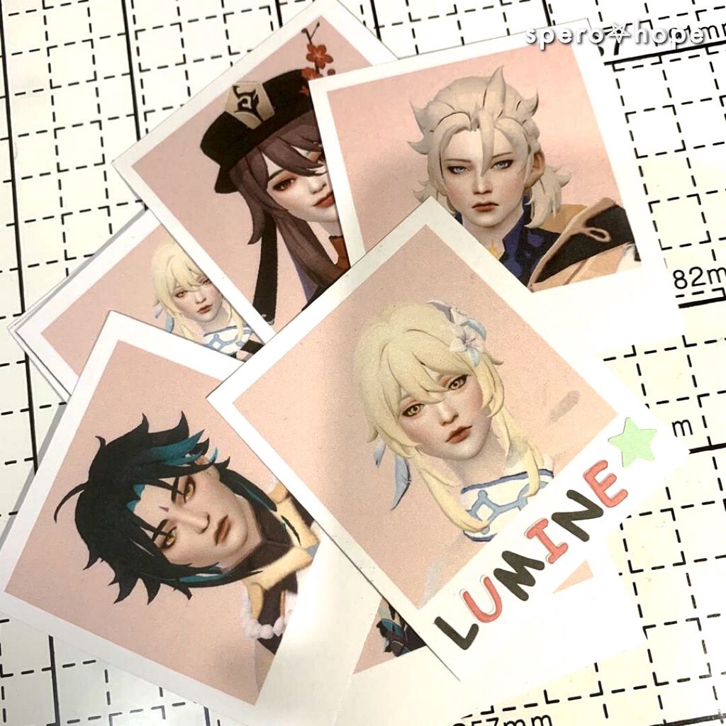 SPEROHOPE - #POLAROID Polaroid Genshin Size Deco Mini Polaroid Mini Poster Game Genshin Impact - Hu 