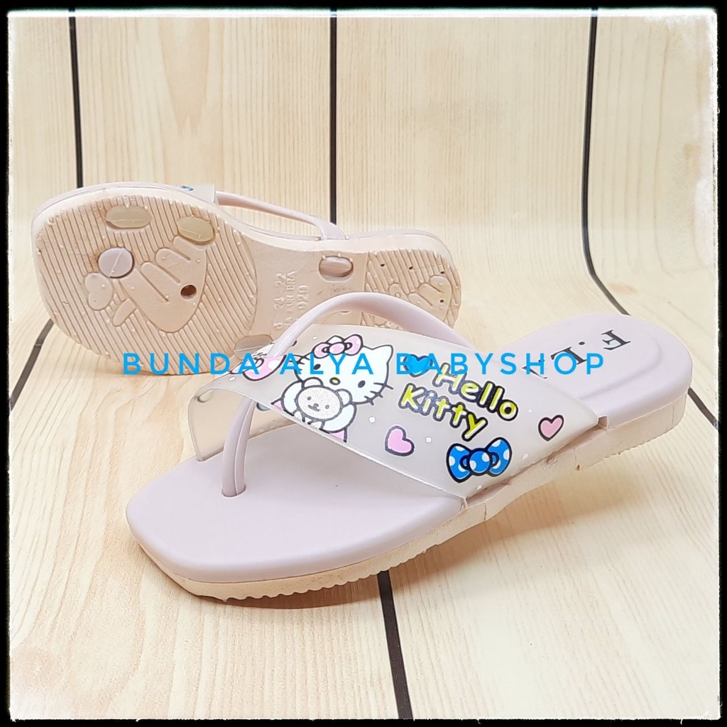 Sendal Anak Perempuan Umur 1- 6 Tahun Elastis Kartun Lucu PINK Sandal Anak Cewek Alas Karet Anti Licin Nyaman