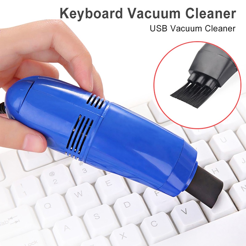 (Huluboy) Vacuum Cleaner USB Praktis 6 Warna Untuk Membersihkan Keyboard Laptop / Printer