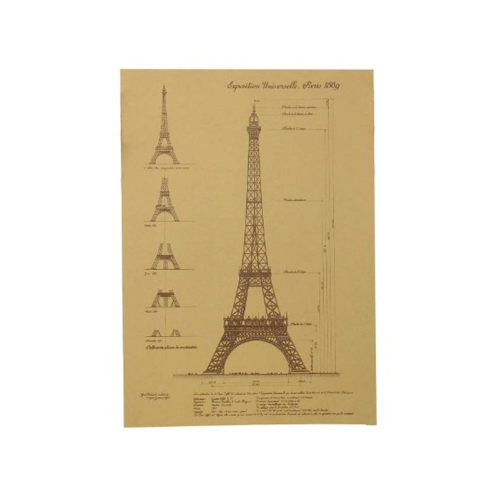 Stiker Dinding Desain Sketsa Menara Eiffel Paris Romantis Shopee