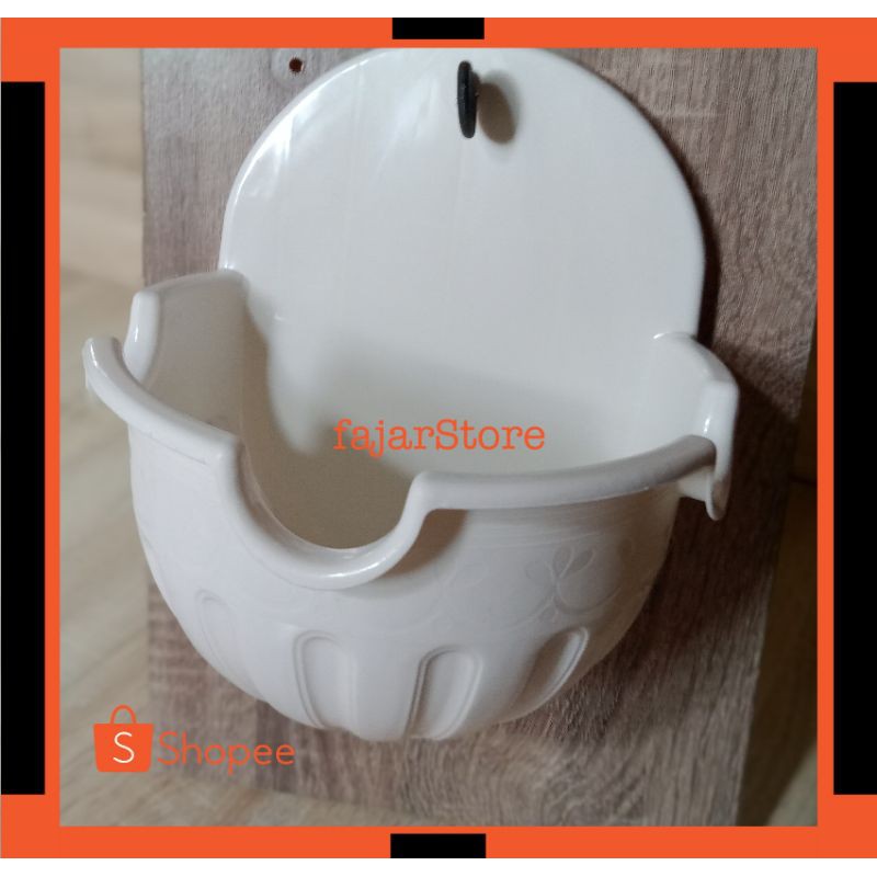 Jual POT BUNGA TEMPEL TEMBOK DINDING / POT BUNGA TEMPEL PUTIH | Shopee