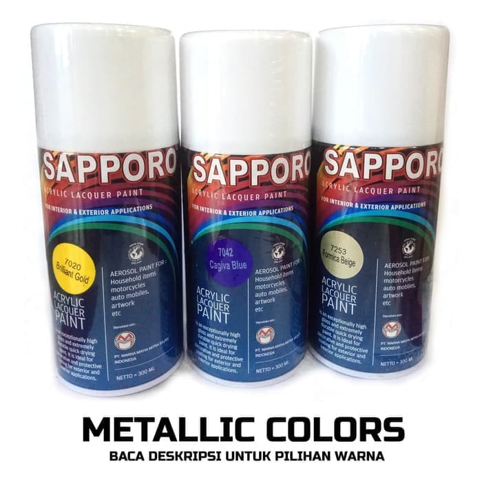 Cat Semprot Sapporo Spray Metallic / Pylox / Pilox / Cat