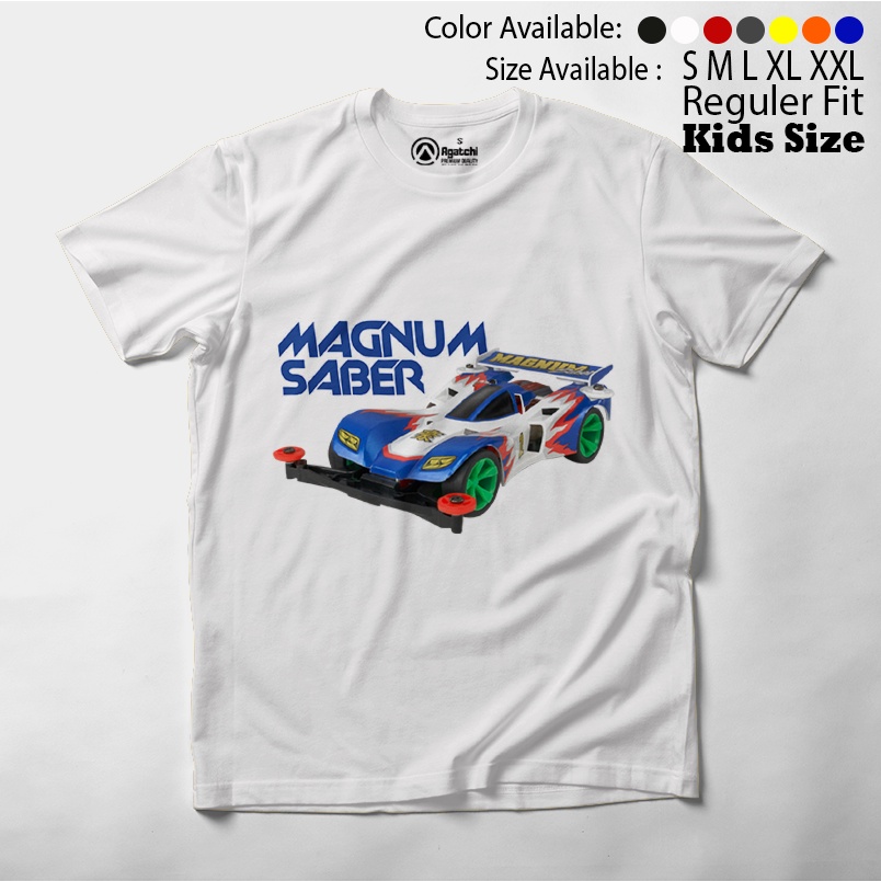 Baju Anak / Kaos Atasan Anak / Kids T Shirt Anak Tamiya Magnum Saber Anime Lets &amp; Go
