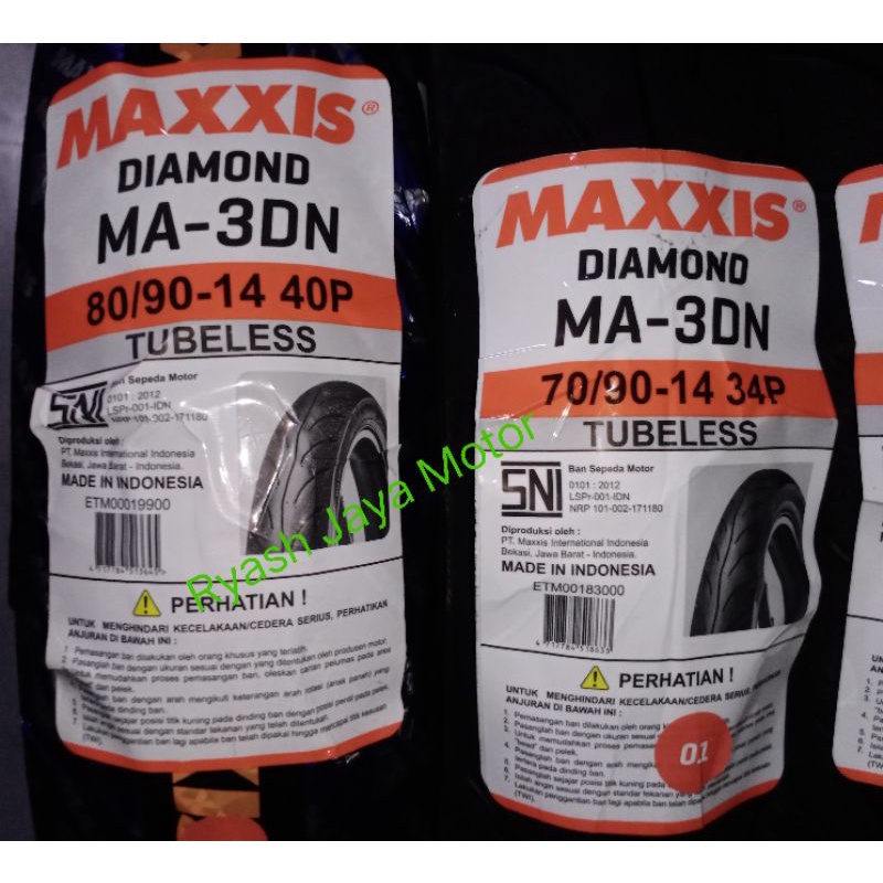 Ban Tubeless maxxis diamond 70/90-14 &amp; 80/90-14 for Mio M3/rc/Xeon/Mio smile/J/ soul GT 125/X-ride