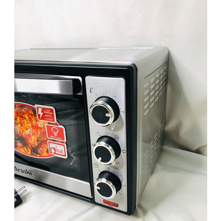 Oven Listrik Arashi S26A Kapasitas 26 Liter Low Watt Garansi Resmi