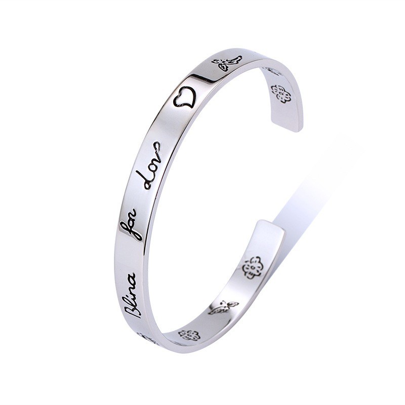 Gelang Couple | Cincin Baja Titanium Retro Fashion Eropa Dan Amerika | Sendok Garpu Makan Stainless Steel | Perhiasan Anti Luntur | Gelang Bangle Baja Titanium Fashion