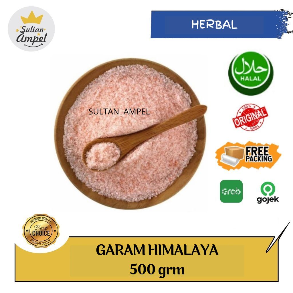 

GARAM HIMALAYA 500 GRAM MURNI MENYEHATKAN PINK LAVA ORGANIK HIMALAYA UNTUK DIET MPASI Suplemen Hipertensi Kaya Antioksidan, Mineral, Vitamin - GARAM HIMALAYA 500 GR